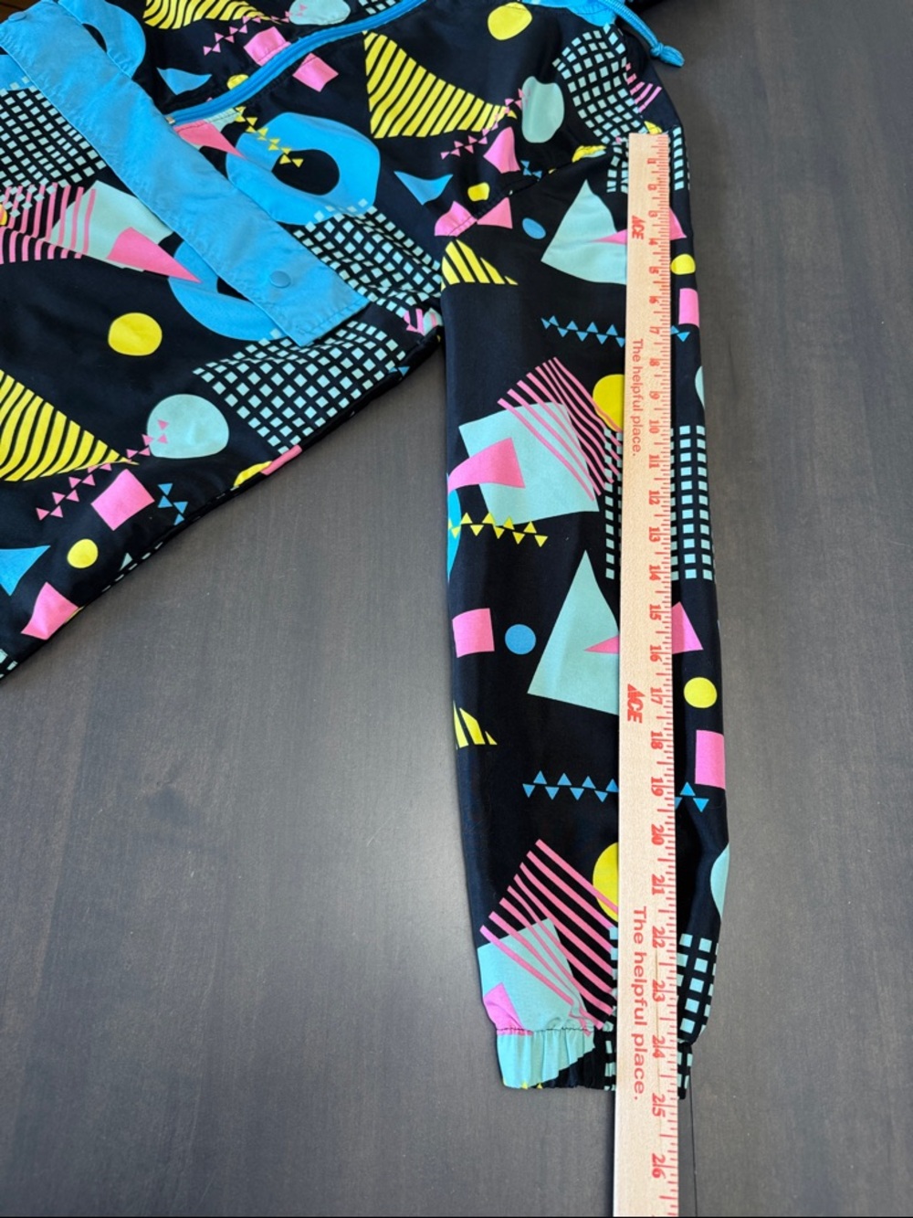 Super Massive Jacket Men's 1/2 Zip Pullover Windbreaker Hooded Medium 90s Unisex - Picture 11 of 16